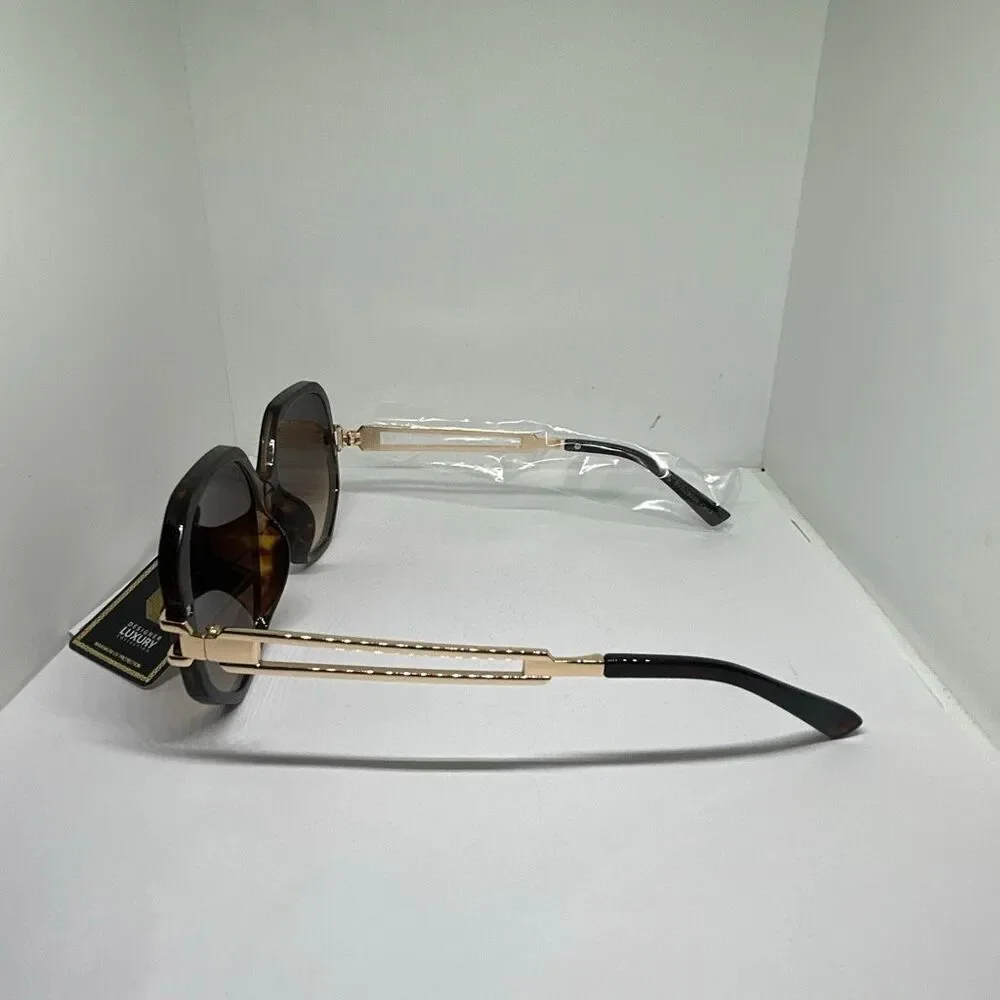 VG Tortoise Designer Luxury Square Sunglasses NWT UV400 Protection